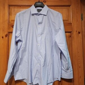 Lauren Ralph Lauren Stretch Fabric Regular Fit Blue Plaid Button Down XL